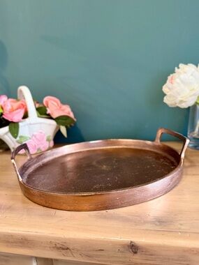 Hearth & Hand Magnolia Copper Round Tray 12” Rustic Farmhouse Decor